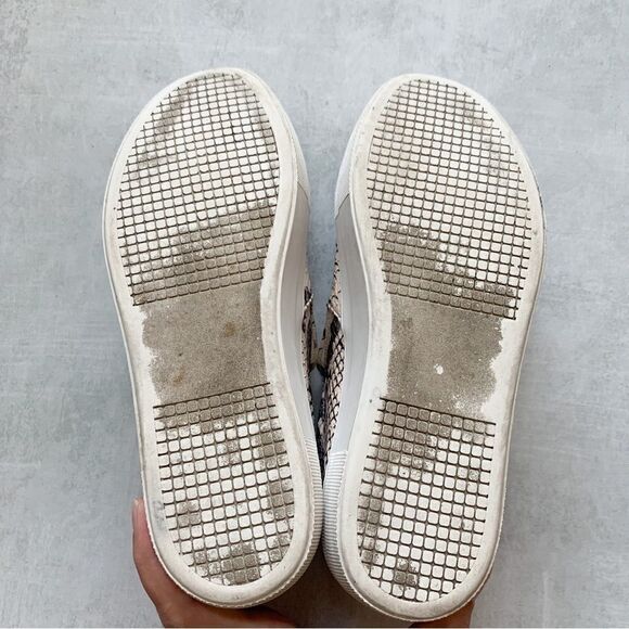 Steve Madden Gills Beige Snake Platform Slip on Sneakers - Picture 5 of 6